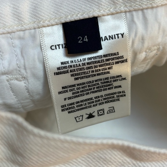 CITIZENS OF HUMANITY Charlotte High Rise Straight Jeans in White Denim - Picture 12 of 13